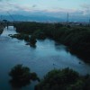 豊平川と逆川の合流点