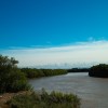 千歳川とトマンベツ川の合流点